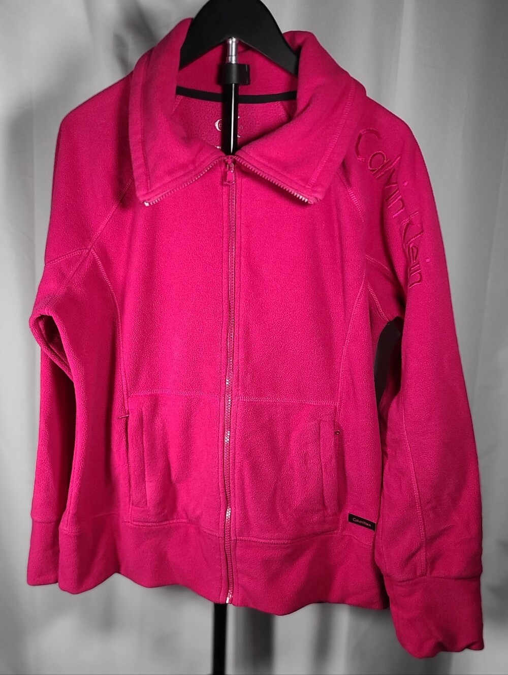 Calvin Klein Hot Pink Full-Zip Fleece Jacket